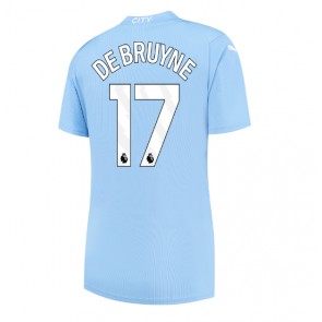Manchester City Kevin De Bruyne #17 Replica Home Stadium Shirt for Women 2023-24 Short Sleeve